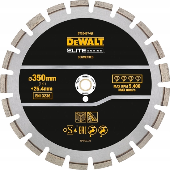 Изображение Dewalt DEWALT TARCZA DIAM.SEG. 350mm ELITE ASFALT/BETON