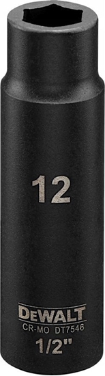 Изображение Dewalt nasadka 12mm 1/2c impact socket deep