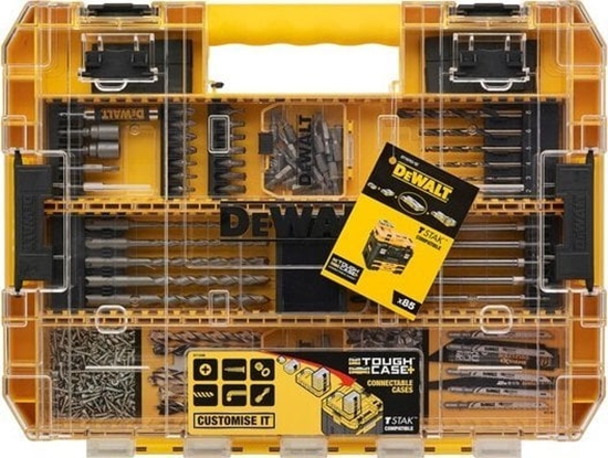 Изображение Dewalt Zestaw bitów i wierte 85 el. w kasecie ToughCase+ DT70763