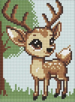 Изображение Ideyka Diamentowa mozaika bez ramy - Renifer 15x20cm