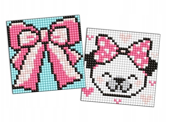 Picture of Diamentowa mozaika na naklejce IDEYKA, 9x9 cm, kids, muszka, 2 szt.
