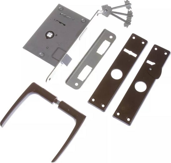 Изображение Digitus LOCK, BROWN WITH ALUMINIUM HANDLE