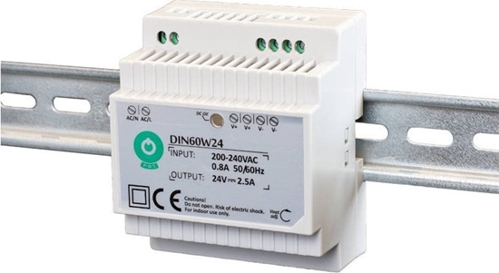 Picture of DIN60W15: Zasilacz DIN 15V/4A, plastic