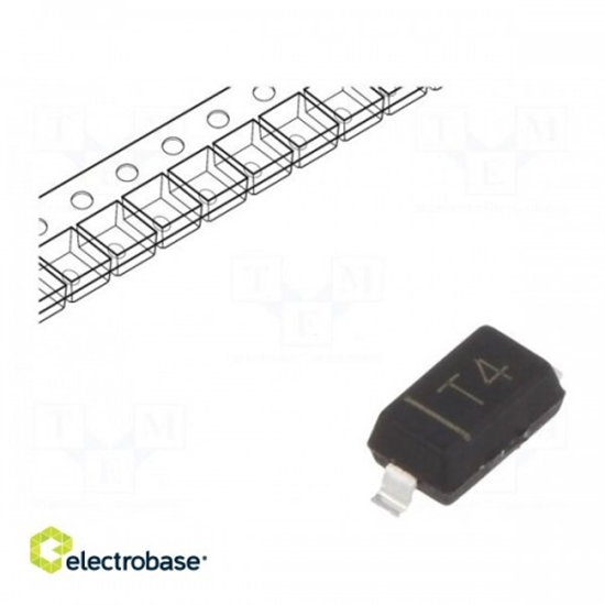 Picture of Diode: pārslēgšana | SMD | 100V | 150mA | 4ns | SOD123F | Ufmax: 1,25 V | 400mW