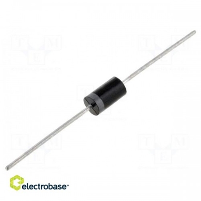 Picture of Diode: taisngrieža | THT | 1kV | 3A | Munīcijas komplekts | Ifsm:100A | DO201 | Ir: 5uA