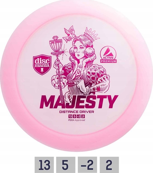 Picture of Discmania Pink Diskgolfo diskas Distance Driver MAJESTY Active Premium Roin