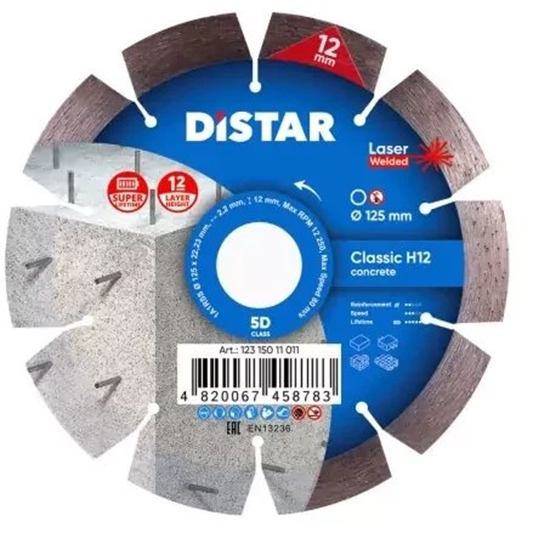 Picture of DISTAR TARCZA DIAMENTOWA CLASSIC H12 125 x 2,2/1,3 x 22,23mm