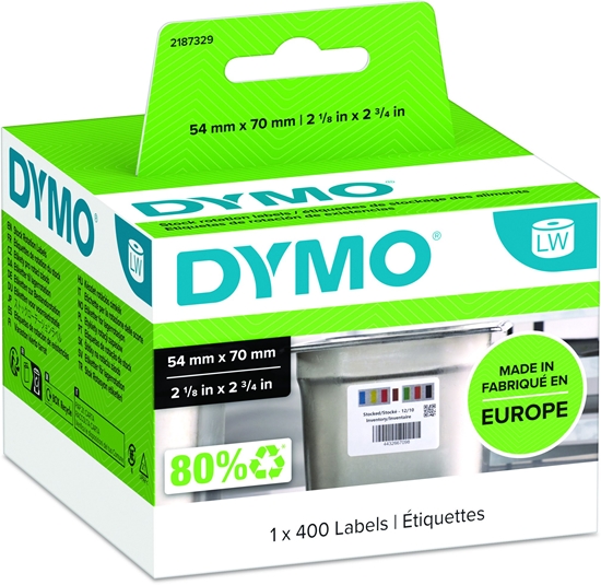 Picture of Dymo etykiety papierowe 70mm x 54mm, bia�e, 1x400 szt., 2187329