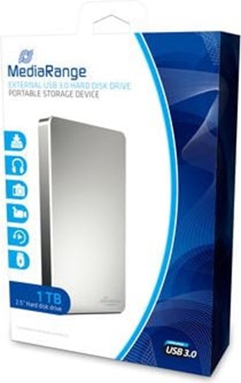 Picture of Dysk zewntrzny HDD MediaRange 1TB Srebrny (MR996)