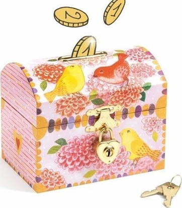 Attēls no Djeco Djeco - skarbonka drewniana - ptaki