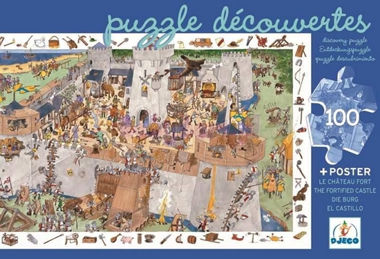Picture of Djeco Puzzle z plakatem - Zamek, 100 elementów (145591)