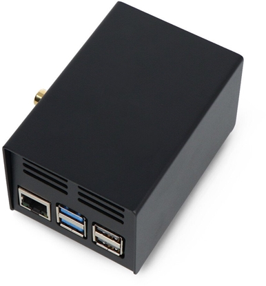 Attēls no Dklas, skirtas HiFiBerry ir Raspberry Pi 5 - plienas - juodas