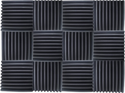 Изображение DNA AM4 BK panel akustyczny zestaw 12 szt. czarny samoprzylepna pianka mata wyguszajca