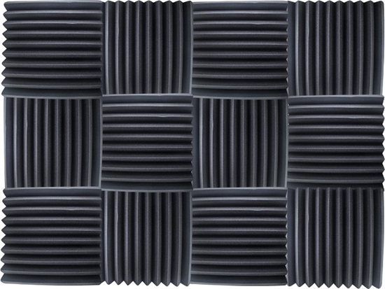 Изображение DNA AM4 BK panel akustyczny zestaw 12 szt. czarny samoprzylepna pianka mata wyguszajca