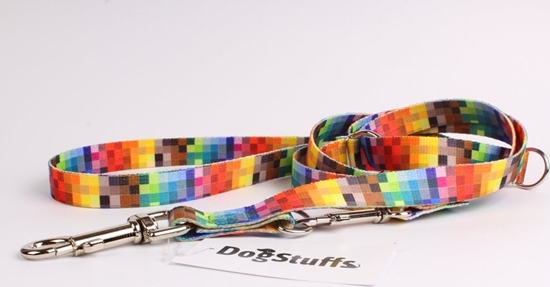 Picture of DogStuffs DogStuffs Smycz Regulowana  Piksele 25mm/220cm