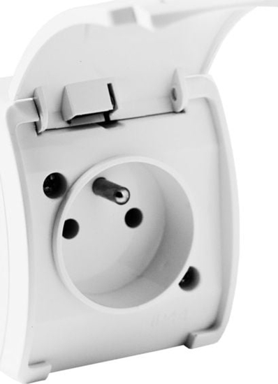 Изображение Doktorvolt Gniazdo pojedyncze z uziemieniem natynkowe IP44 biae 161-01 DV 5850