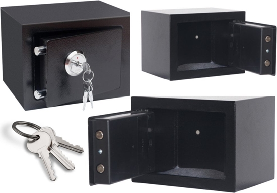Picture of Domowy Sejf Na Kluczyk Stalowy Czarny 23x17x17cm