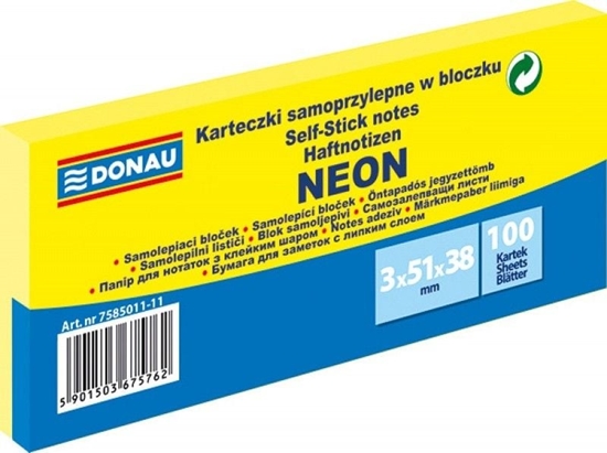 Picture of Donau BLOCZEK SAMOPRZYLEPNY, DONAU, 38X51MM, 100K, NEON ÓTY, 3SZT 7585011-11