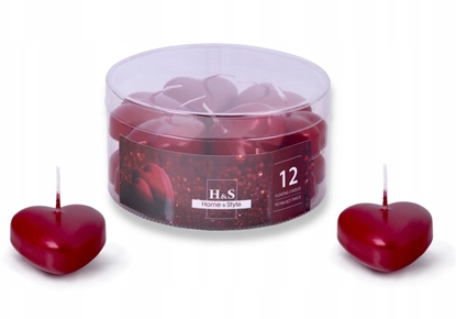 Attēls no Donau Home wieca pywajca serce lakierowana 12 szt. czerwona