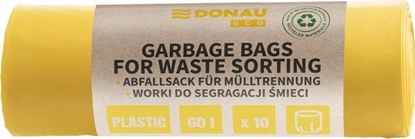 Picture of Donau Worki na mieci DONAU ECO, do segregacji plastiku, 60l, 10 szt., óte