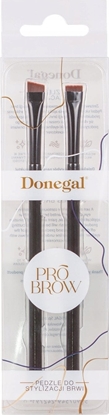 Изображение DONEGAL_Pro Brow precyzyjne pdzle do stylizacji brwi 2szt.