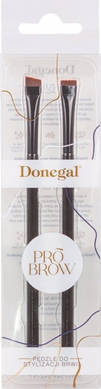 Изображение DONEGAL_Pro Brow precyzyjne pdzle do stylizacji brwi 2szt.
