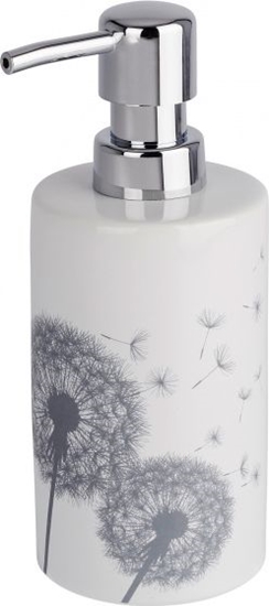 Picture of Dozownik do myda dozownik myda Astera 360 ml 7 x 18 cm ceramiczny biay/szary
