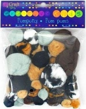 Attēls no DP Craft Pompony akrylowe Animal Prints
