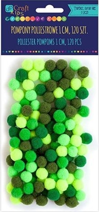 Picture of DP Craft Pompony poliestrowe DPCRRAFT 1cm mix zielony 120szt. Dalprint