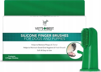 Attēls no Dr Best VETS BEST SZCZOTECZKI NAPALCOWE 5 szt