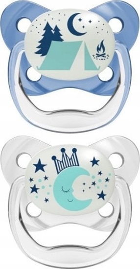 Picture of Dr Browns PV22008 SMOCZEK ORTODONTYCZNY PREVENT  NIEBIESKI  WIECCY 6-18 2-PAK