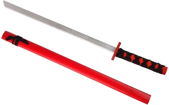 Picture of Drewniany Miecz Czerwony Rekwizyt Dla Rycerza 73 cm