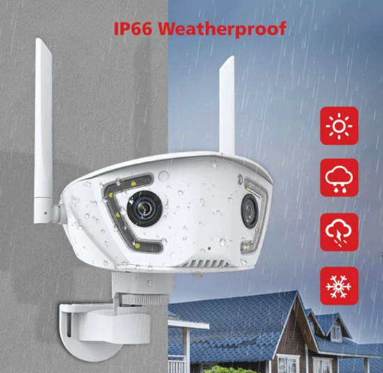 Picture of Dual Lens Panoramic Wi-Fi outdoor Camera | 2MP | CamHi