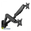 Изображение Dual wall mount DELTACO OFFICE with gas spring, tilt, swivel, rotate, 17-32", VESA, black / ARM-0361
