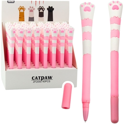 Attēls no Dugopis elowy Kocia apka Niebieski Tusz Zatyczka Róowy 16,5cm LEAN