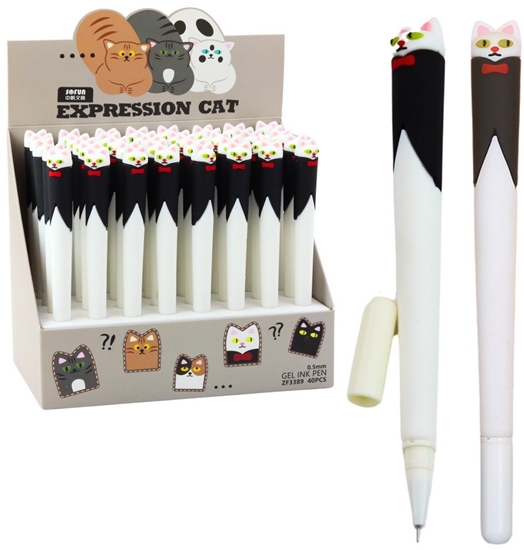 Picture of Dugopis elowy Kot z Much Niebieski Tusz Zatyczka Czarno Biay 16,5cm LEAN