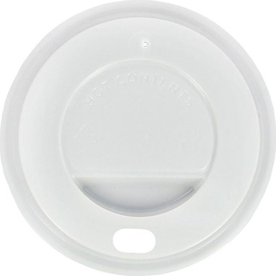 Picture of Duni Plastlåg Catersource Ø80 mm Høj Hvid til Kaffebæger,100 stk/ps - (100 stk.)