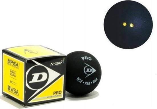 Picture of Dunlop Squash ball Dunlop PRO WSF/PSA Official, 3-blister