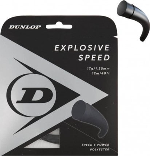 Picture of Dunlop Stings for tennis DUNLOP EXPLOSIVE SPEED 1,25mm/17G/12M Black