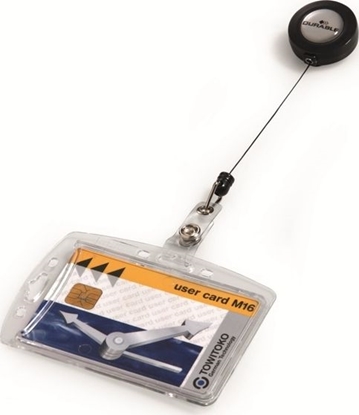 Attēls no Durable HOLDER DO KARTY DURABLE 54 X 85 MM Z MECHANIZMEM CIGAJCYM - 1 SZT