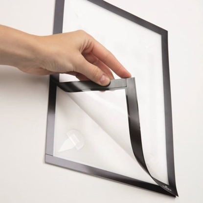 Attēls no Durable Ramka samoprzylepna A4 DURABLE DURAFRAME WALLPAPER 484301 czarna do delikatnych powierzchni / np.. Tapeta / drewno (484301)