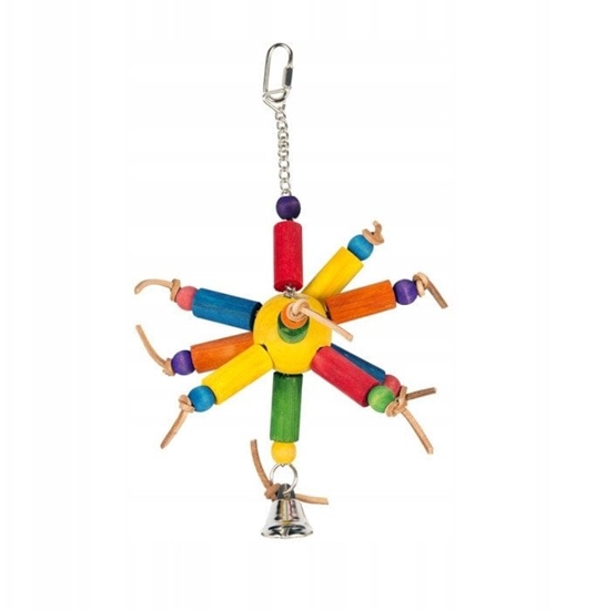 Picture of DUVO+ ZABAWKA DLA PTAKÓW DREWNIANA        KOLOROWA KULA 35cm