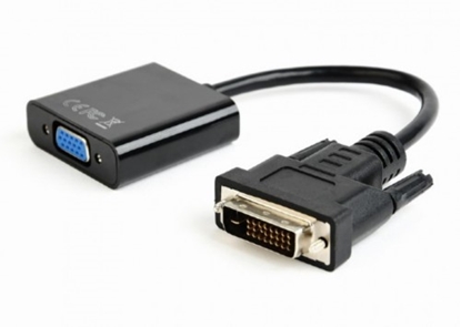 Attēls no DVI-D uz VGA adaptera kabelis, melns, blisteris, Cablexpert A-DVID-VGAF-02