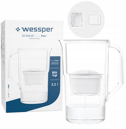 Изображение Dzbanek Wessper D1 SOLID FutureFlow aquamax (WES203-FF-WH)