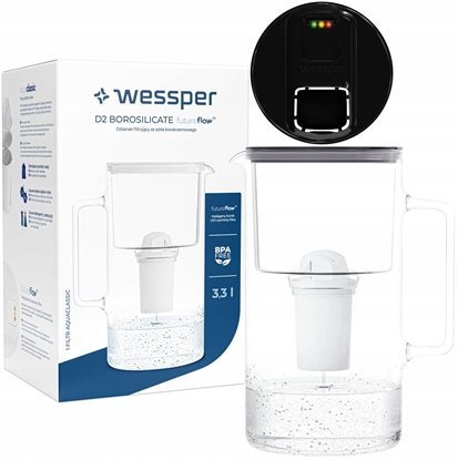 Изображение Dzbanek Wessper D2 Borosilicate FutureFlow Aquaclassic (WES202-FF-BK)