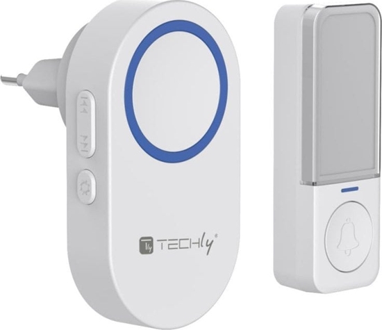 Picture of Dzwonek kinetyczny Techly zestaw nadajnik i odbiornik, IP56, 180m
