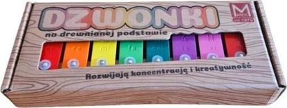 Attēls no Dzwonki 8-tonowe kolorowe na drewnianej ramie