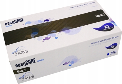 Picture of EasyCare Zarys easyCARE - Rkawiczki diagnostyczne, nitrylowe, bezpudrowe, czarne - XL