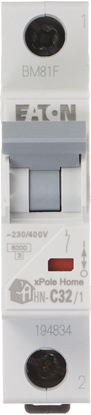 Picture of Eaton WYCZNIK NADPRDOWY HN-C32/1 JEDNOFAZOWY 32A TYP C EATON