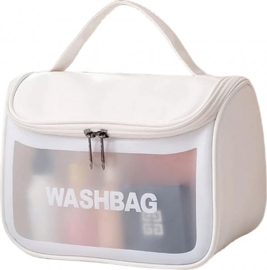 Picture of eCarla Kosmetyczka rozkadana WASHBAG kuferek biay KS46B